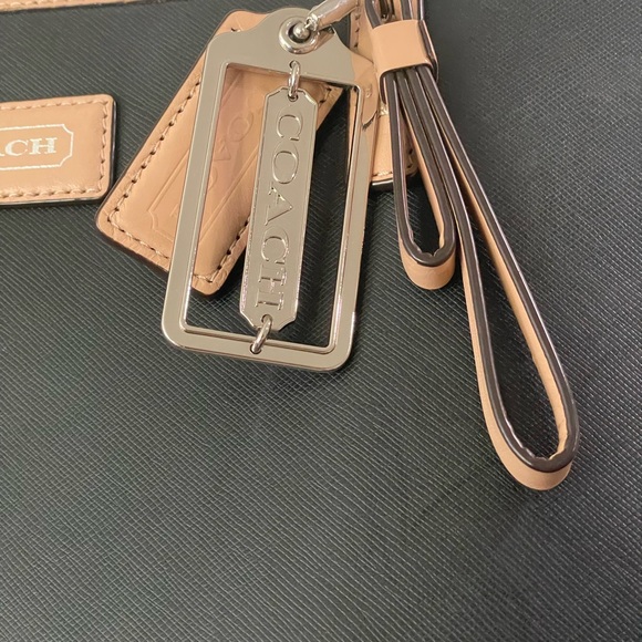 COACH Metro Saffiano Black Leather Tote - Picture 4 of 16